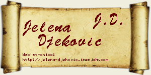Jelena Đeković vizit kartica